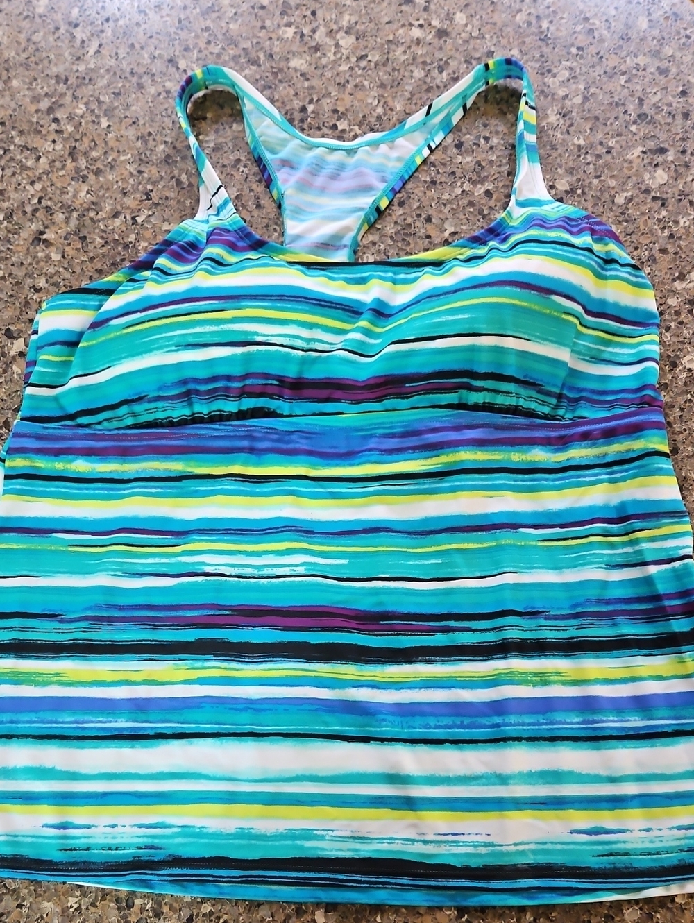 Ava & Viv Multicolor Striped Swim Tankini